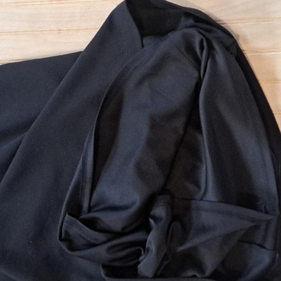 New York & Company Classic Shift Tailored Puff Sheeves Tea Length Stretch Dress - Picture 7 of 11